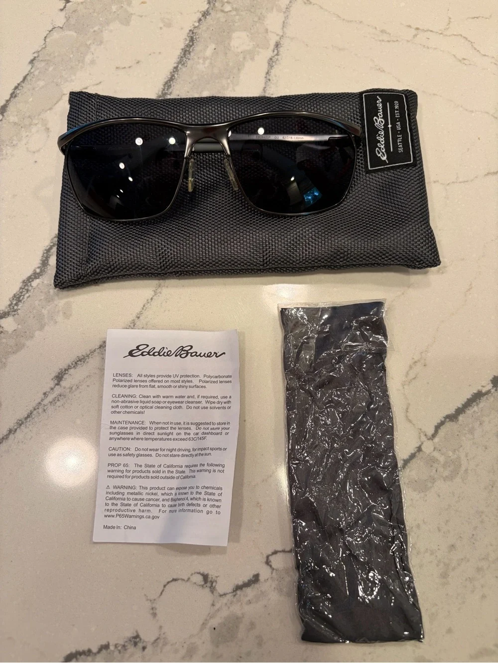 Eddie Bauer dark Frame Sunglasses with Polarized Lenses